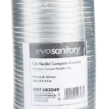 Tub flexibil compact aluminiu / D[mm]: 120; L[m]: 0.5-2.5